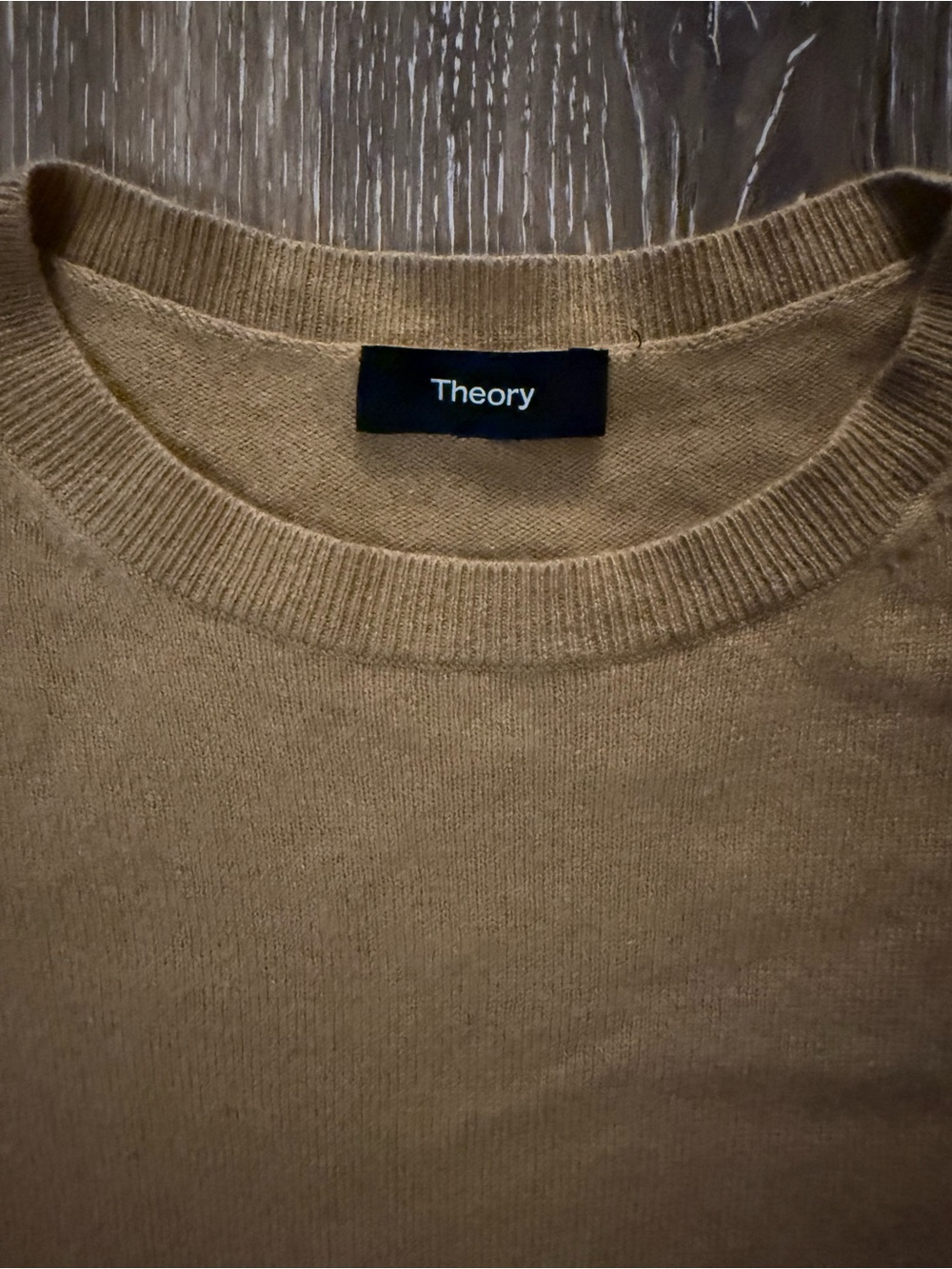 Theory Short Sleeve Knit Top in Camel - Picture 3 of 3